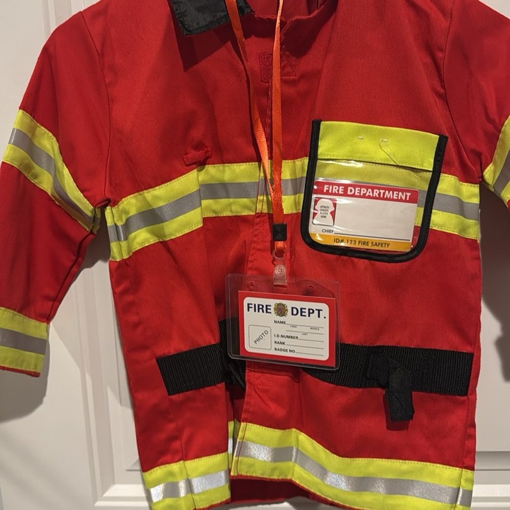 Dress up little boys Fireman jacket